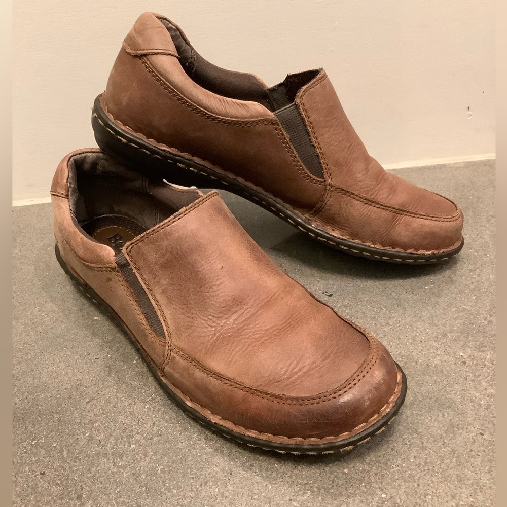 Born Shoes Kaylin Loafers Slip On Brown Leather Womens Size 7 Normcore